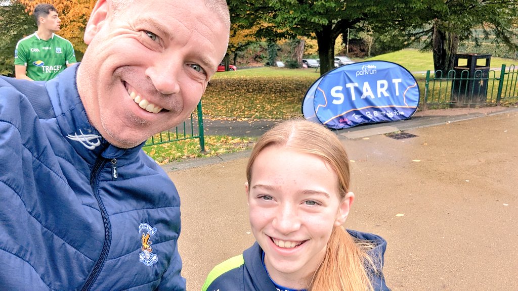 RoonPJ's tweet photo. 1st ParkRun done with my Favourite 😂 it was a wet one but it's in the bag. #fallsparkrun #Parkrun https://t.co/YdpwDKLps9