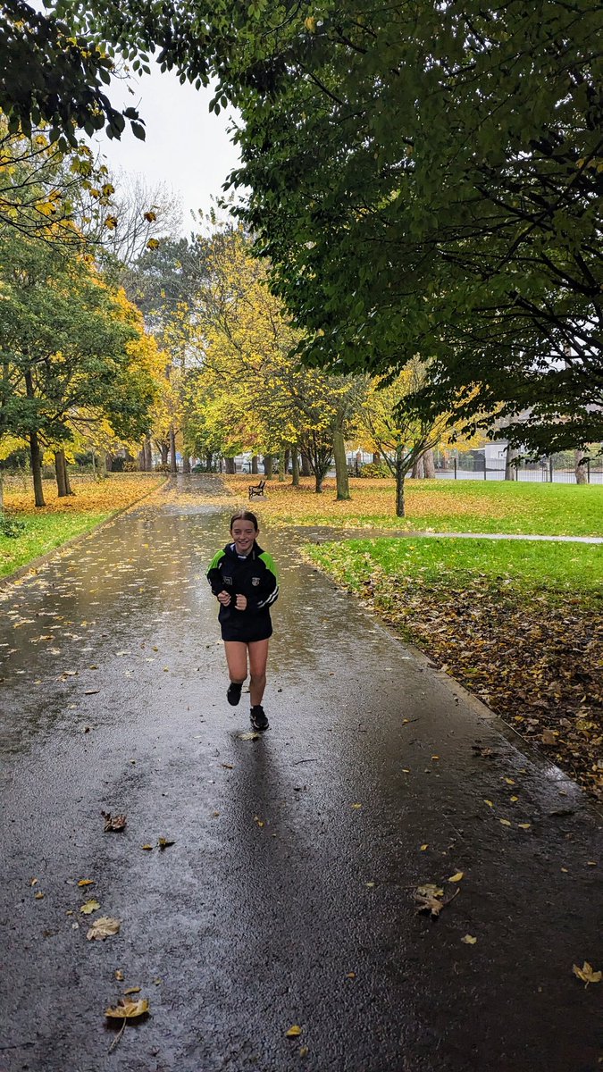RoonPJ's tweet photo. 1st ParkRun done with my Favourite 😂 it was a wet one but it's in the bag. #fallsparkrun #Parkrun https://t.co/YdpwDKLps9