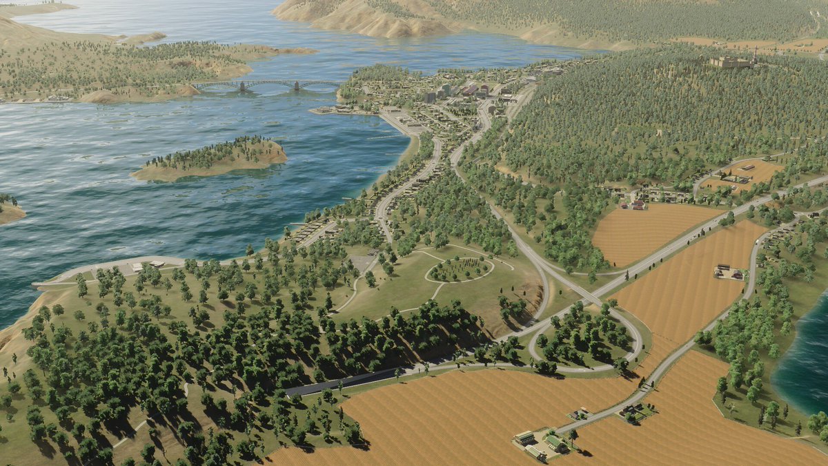 My first ever #citiesskylines2 city. Commissioned for some of the ...