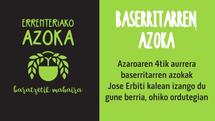 AizpeaOM's tweet image. Landa-inguruaren eta gure elikaduraren eta osasunaren zaintzaile diren tokiko ekoizleek toki hobea merezi zuten. 

Eta, #ErrenteriakoMerkatua|k eta baserritarren azokak elkar hartuta, elkar osagarritzeko eta indartzeko egin duten urratsa @HerriBizia|rentzako oso garrantzitsua.