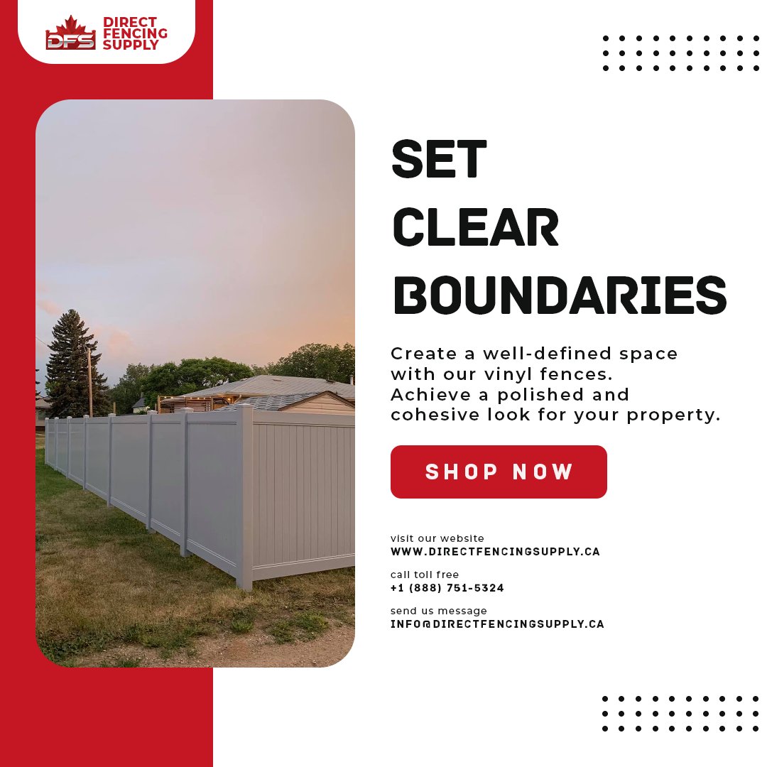 Looking to define your property boundaries? Our vinyl fences provide a clear and aesthetically pleasing separation, giving your space a polished look. 🏡🌿 Contact us to create a distinct property line. 🚧✨ #PropertyBoundaries #VinylFencing