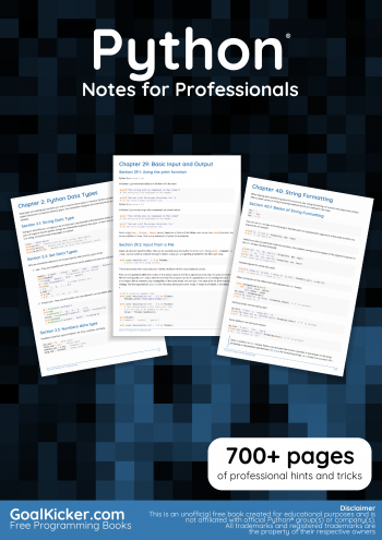 Free Python Notes for Professionals Book!

This book will take your Python skills to the next level.

To get the free copy, just:

1. Like &amp; Retweet
2. Reply “Python Notes”
3. Follow me (so I can DM)