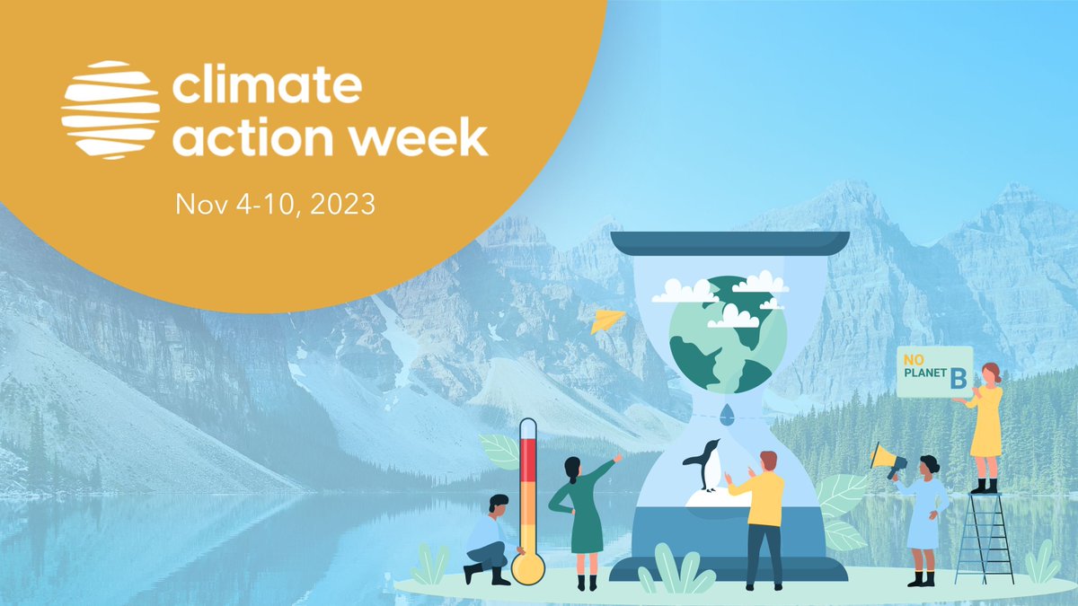 Today marks the beginning of #ClimateActionWeek! 🌎 From November 4-10, we’re raising awareness, answering our communities’ growing needs, and SHOUTING to the world that libraries are places to connect people and access resources on climate change. Will you join us?