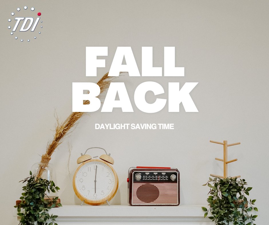 Who's ready for that extra hour of sleep this Sunday? We are!!

#TDIForAccess #DaylightSavings #FallBack