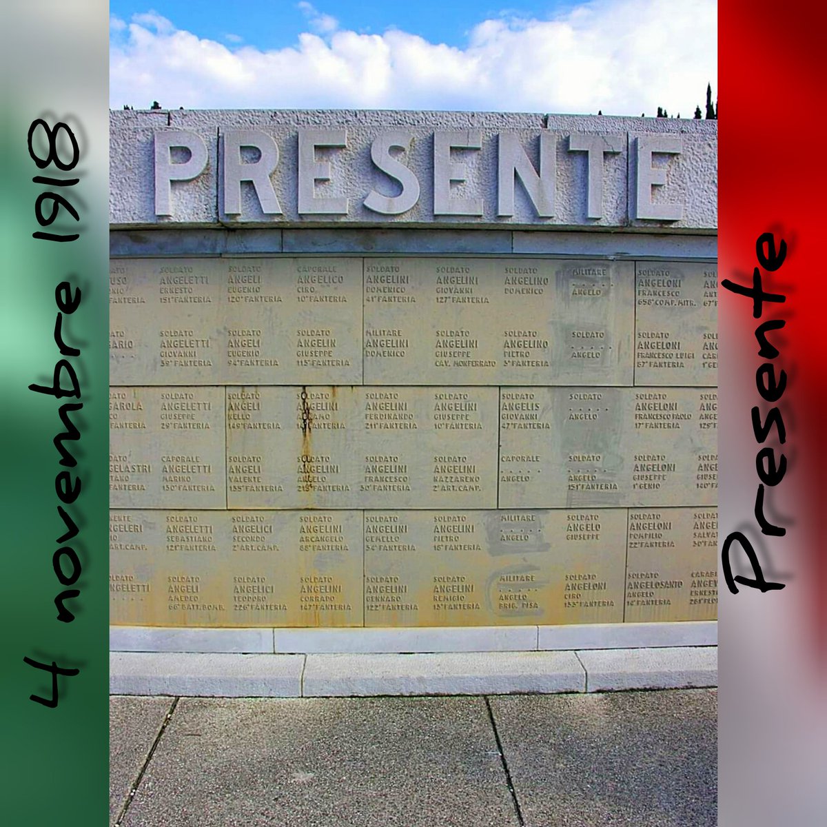 PortaSud's tweet photo. 4 novembre 2023

A 105 anni dalla fine della Grande Guerra non abbiamo ancora capito che la guerra non vede vincitori ma solo sconfitti.

#grandeguerra
#4novembre1918
#Iguerramondiale
#WWI 
#presente
#sacrario
#italia
#presidentedellarepubblica https://t.co/xSsJpabxa3