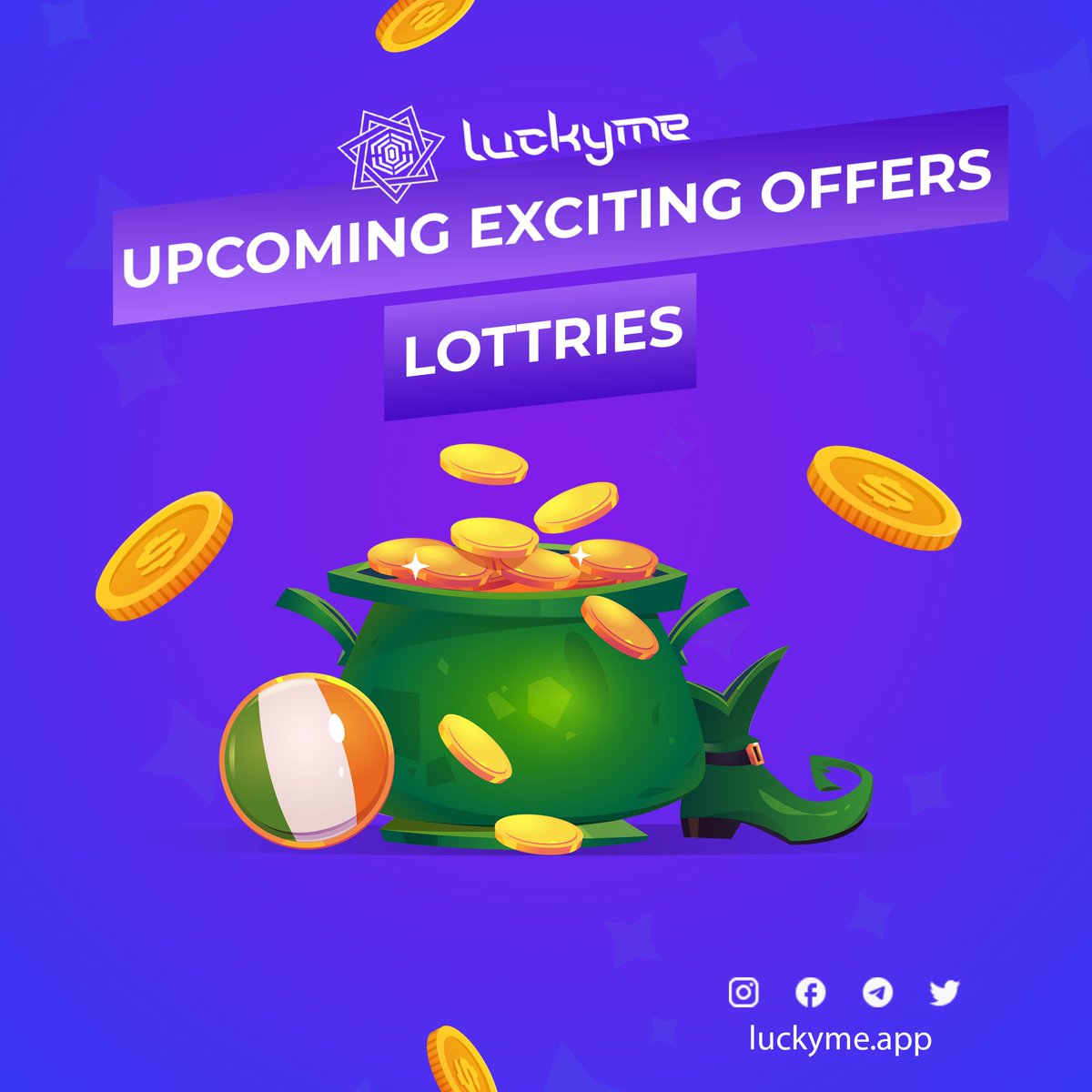 Feeling lucky? 💰 Try your chances with LuckyMe.app – the ultimate  crypto lottery! Join now and let fortune smile upon you.🍀 
#cryptomarket #CryptoLottery #LuckyMeApp #WinBig