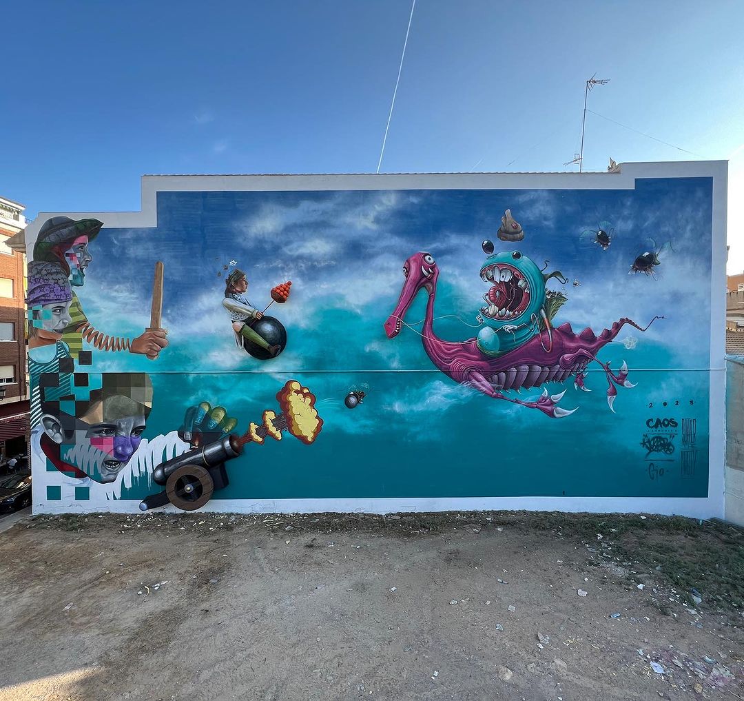 brababella's tweet photo. #Streetart by #Asier + #GioArtcolor + #MoneUZICrew @ #Benaguasil, Spain, for #CaosCommunity
More pics at: https://t.co/2XtoJSSBf1
#streetartBenaguasil #streetartSpain #Spainstreetart #arteurbana #urbanart #murals #muralism #contemporaryart #artecontemporanea @asiercomes https://t.co/JIsA5B4mVS