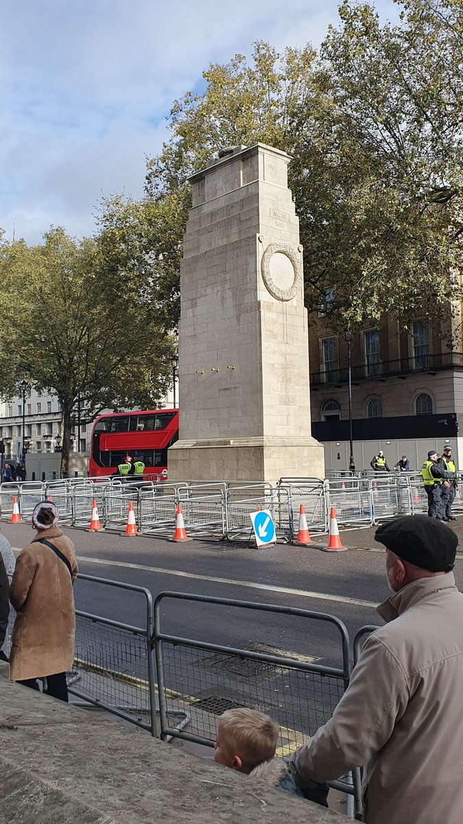 The Cenotaph right now. Stripped of flags, surrounded by barriers. What an awful country Britain has become.