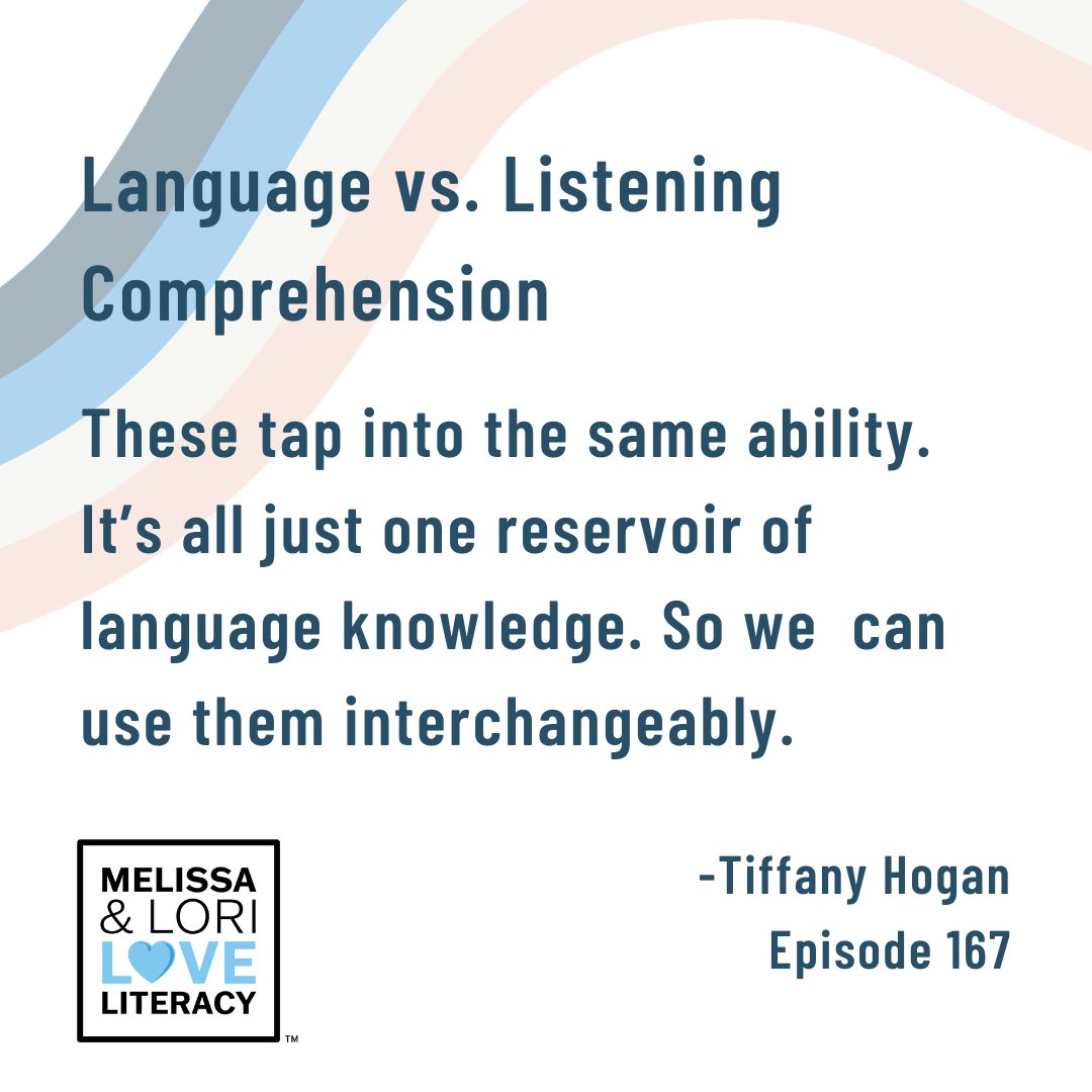 Have you listened to Tiffany Hogan define Language Comprehension yet in Episode 167? 💙 Language Comprehension and Listening Comprehension are often used interchangeably. It's because they tap into the same ability!
