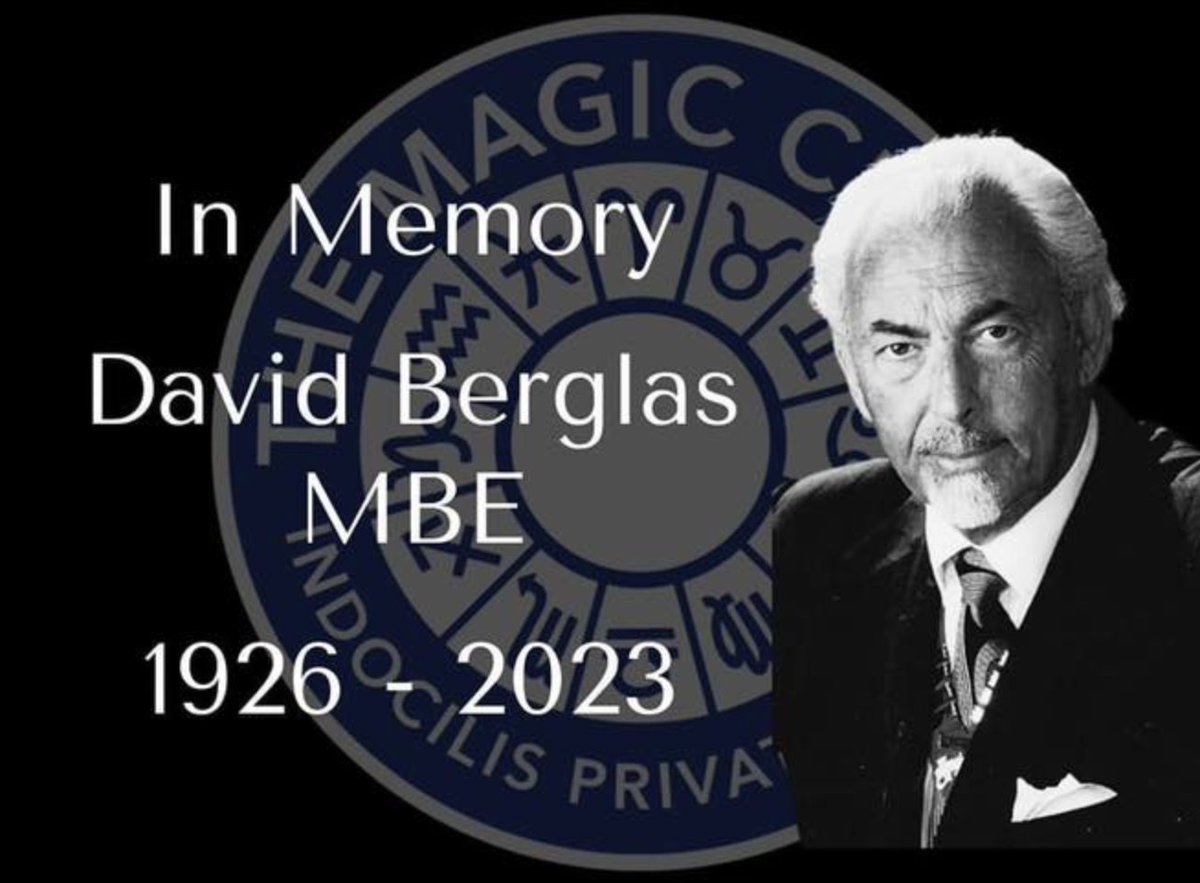 David Berglas MBE, one of the most influential magicians and mentalists of the 20th century and known as The International Man of Mystery, died last night (Friday) in London at the age of 97, The Magic Circle has announced.  themagiccircle.co.uk/magic-news/