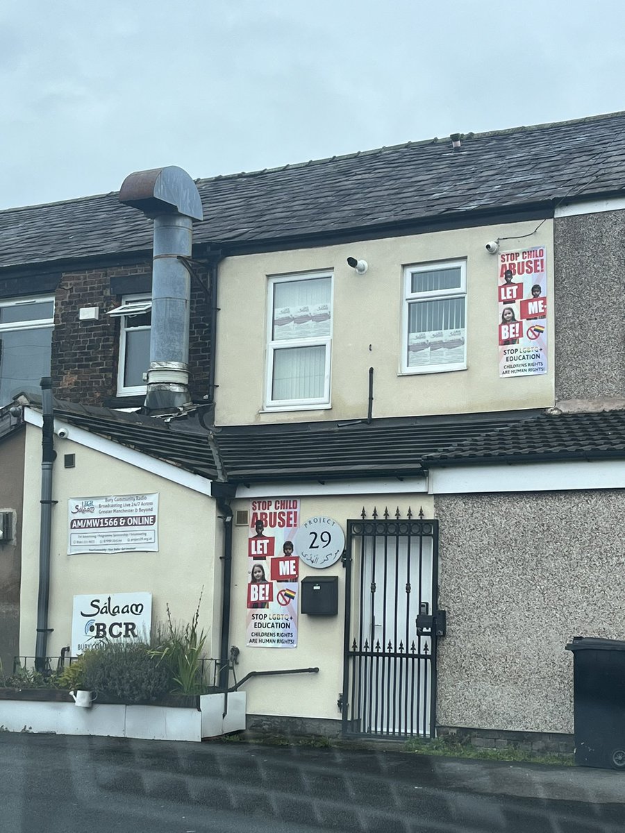 @GMPBuryNorth how is this acceptable? If I was to put up a poster that said teaching Islam, was child abuse - rightly so, it would be very offensive! Just like this poster is to the lgbt+ community.