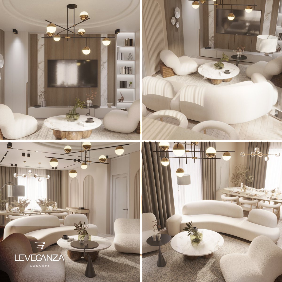B Block Villa - Living Room 📍Istanbul, Arnavutköy Villas Project 🏡 Designed By : @Leveganza Project Year : 2023 Location : Istanbul, Turkey 🇹🇷 𝐋𝐄𝐕𝐄𝐆𝐀𝐍𝐙𝐀.. you Dream and we Design ⚜️ #Leveganza #concept #interiordesign #decor #design #interior #villa #luxury