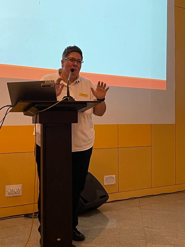 A priviledge talking to Indian physio students at Father Muller about working in the uk &amp; that our physio skills make us adaptable &amp; are transferable to other roles &amp; be open to all possibilities. Also had the group up &amp; moving to prevent deconditioning-no opportunity missed 😆