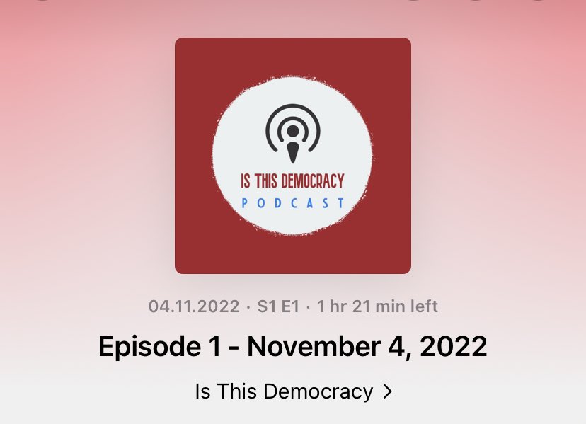 Big milestone: We launched “Is This Democracy” exactly one year ago! I don’t have a “favorite” episode per se - but our top 3 most downloaded shows provide a good idea of what we’ve been trying to do with @USDemocracyPod. A short thread, purely by the numbers: 1/