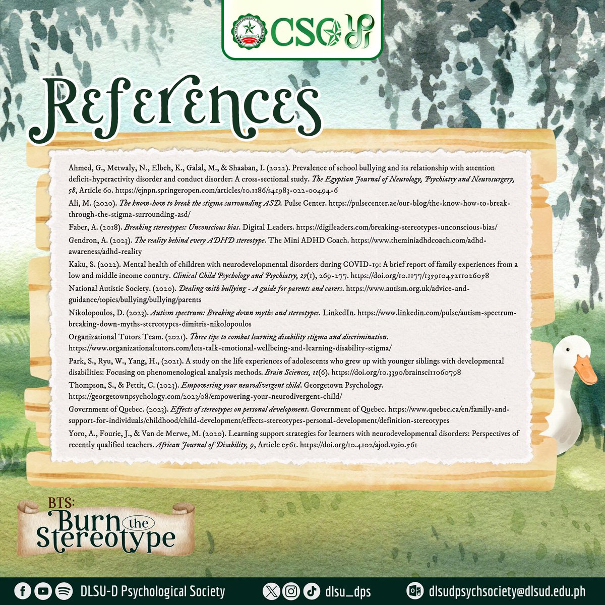dlsu_dps's tweet photo. #BurnTheStereotype
#DPSInfiniteHorizons
#DLSUDPsychologicalSociety
#Psychology
#OnePsychology
#DevotionProgressSuccess
#DPSFamily
#DPS2324
#CSORSOFamily
#CSORSO2324
Caption by: Johannes Tan
Content by: Arwen Questin, Erin Sabale, Johannes Tan
Publication Material by:Johannes Tan https://t.co/Hb7vW2rmOQ