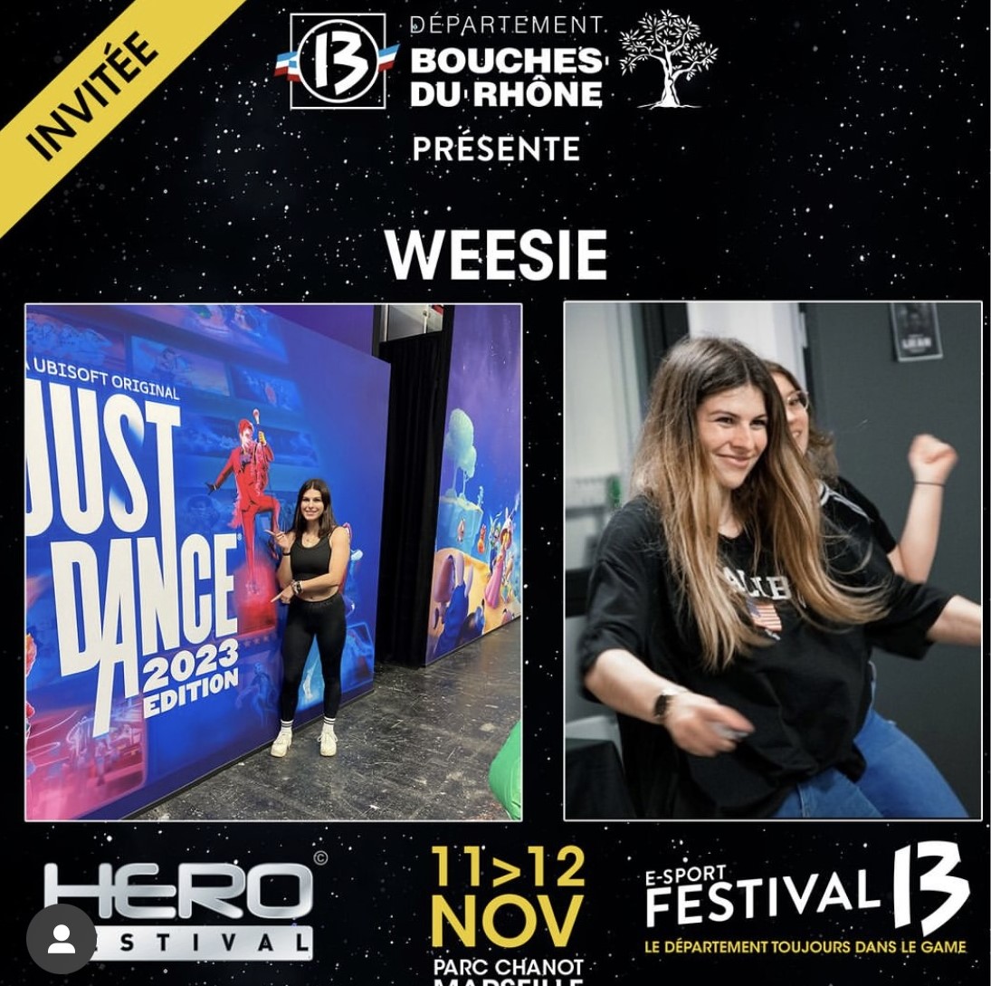 Weesiie's tweet photo. Hello !

Le Weekend prochain je serai au HeroFestival à Marseille pour faire du Just Dance avec vous ! 

Pour l'occasion, je vous fais gagner 2 invitations pour 1 personne ! 

Pour participer : 

✅Follow @Weesiie et 🔄RT ce post 

TAS le 06/11/23 https://t.co/hWtT55MwHV