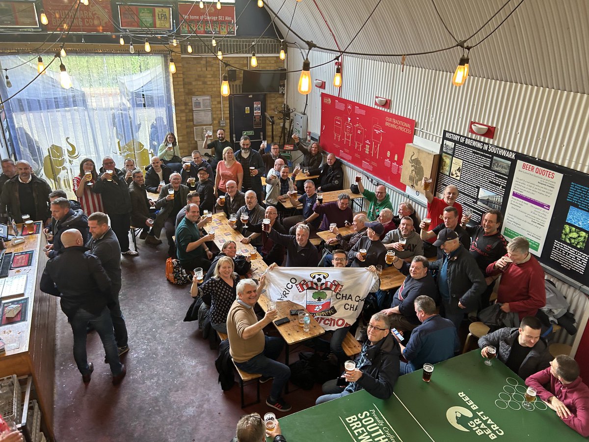 At our favourite ⁦<a href="/southwarkbeer/">Southwark Brewing</a>⁩ #LondonSaints #COYR