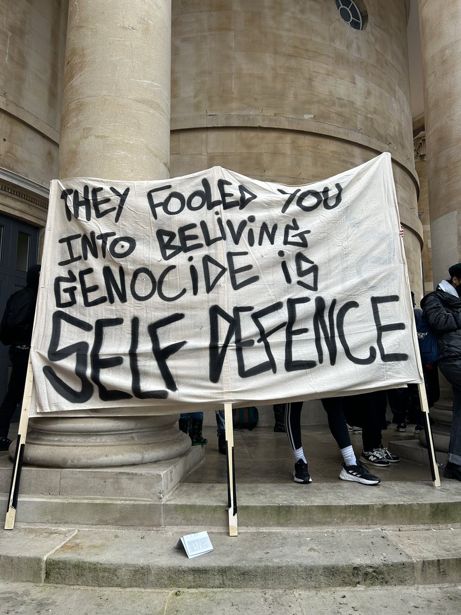 Liam_O_Hare's tweet image. Banner at protest outside the BBC in London