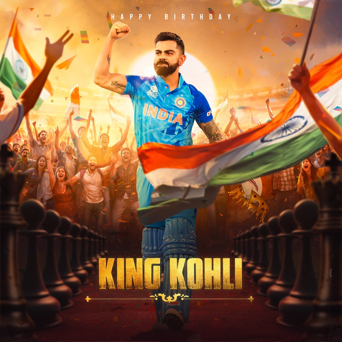 Here's The Common DP and Birthday Hastag To Celebrate Our Idol Virat Kohli Birthday ❤️

#HappyBirthdayKingKohli 

Change Your DPs & Mention @imVkohli in All Your Tweets 🔥