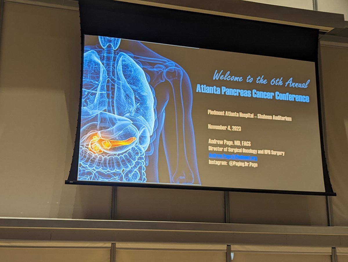 November is #PancreaticCancerAwarenessMonth - We will push the envelope of early detection to STOP this from becoming the 2nd leading cause of cancer death in 2030.   

Thank you for the invitation to give the GI perspective at the 6th annual #AtlantaPancreasCancerConference