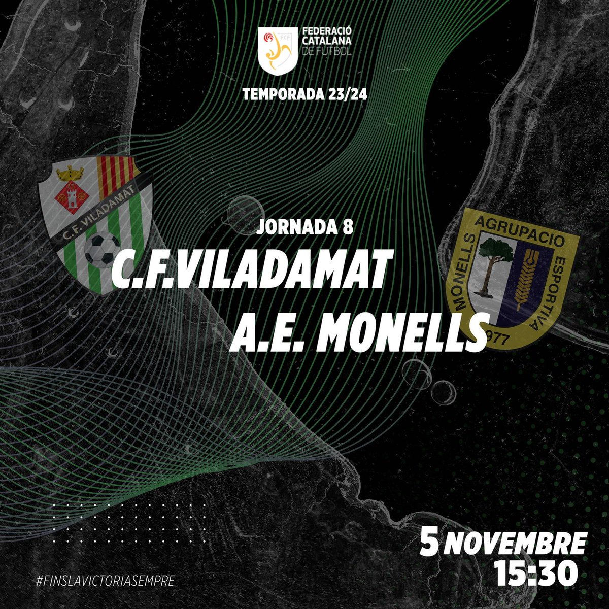 Diumenge de partit. Demà a les 15:30.
#amuntviladamat