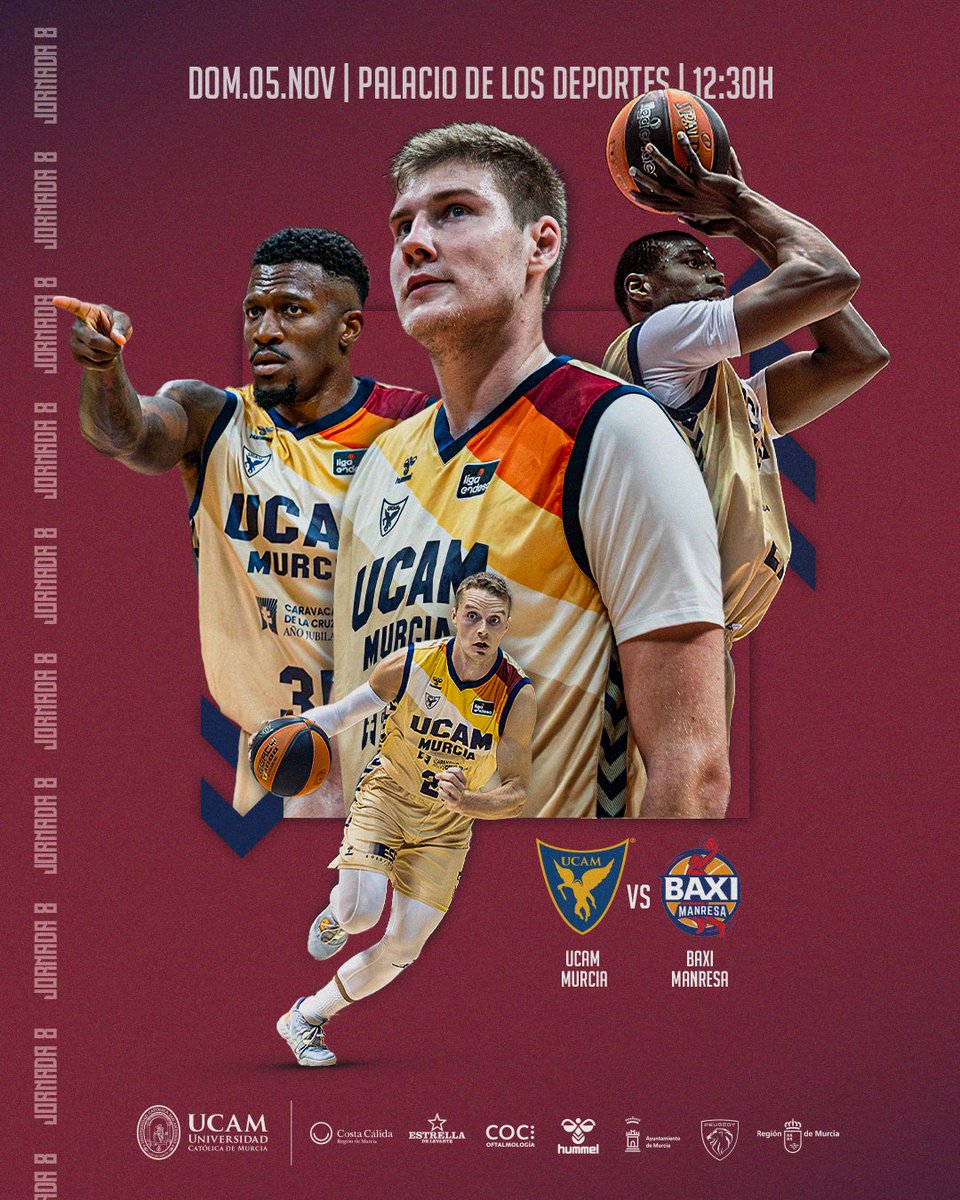 🔥 𝗚𝗔𝗠𝗘 𝗗𝗔𝗬!

🏀J8 <a href="/ACBCOM/">Liga Endesa</a>  
🆚 <a href="/BasquetManresa/">BAXI Manresa</a> 
🗓️ 05.11.23
⏰ 12:30H
🏠 Palacio de los Deportes
🎟️ ucamcb.compralaentrada.com/eventos/

#TheLegacy