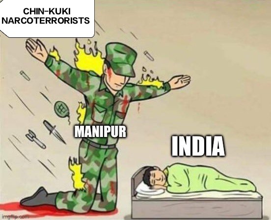 A picture that speaks a thousand words!!!
<a href="/narendramodi/">Narendra Modi</a> 
<a href="/rajnathsingh/">Rajnath Singh</a> 
<a href="/AmitShah/">Amit Shah</a>
<a href="/rashtrapatibhvn/">President of India</a> 
#ManipurFightsback 
#ManipurAgainstNarcoterrorism
#Kuki_ZoNarcoterrorist 
#AbrogateSoO
<a href="/IndiaToday/">IndiaToday</a>
<a href="/IndiaTodayNE/">India Today NE</a> 
<a href="/the_hindu/">The Hindu</a> 
<a href="/timesofindia/">The Times Of India</a> 
<a href="/ndtv/">NDTV</a> 
<a href="/BBCWorld/">BBC News (World)</a> 
<a href="/UNinIndia/">United Nations in India</a>