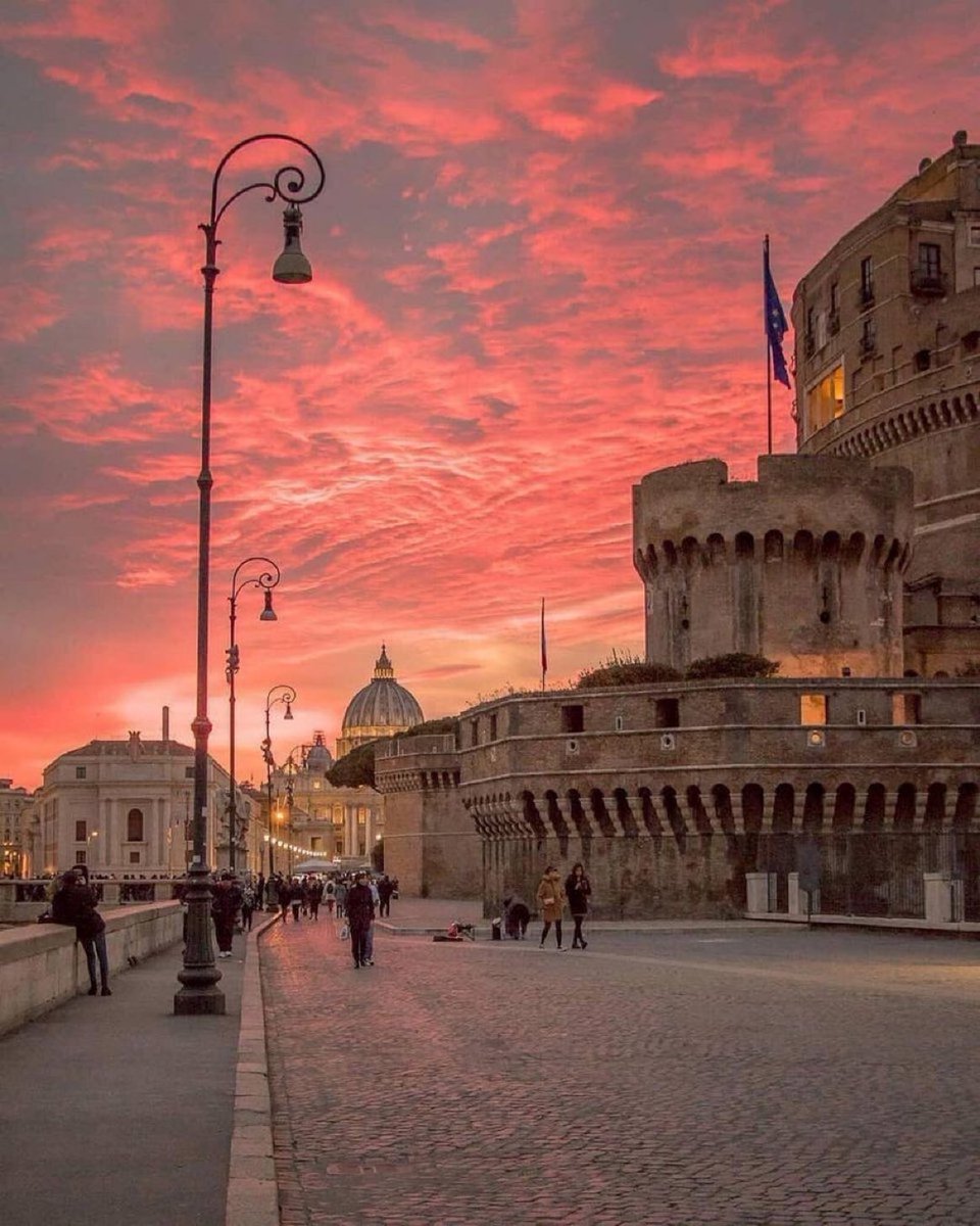 Sunset in Rome.