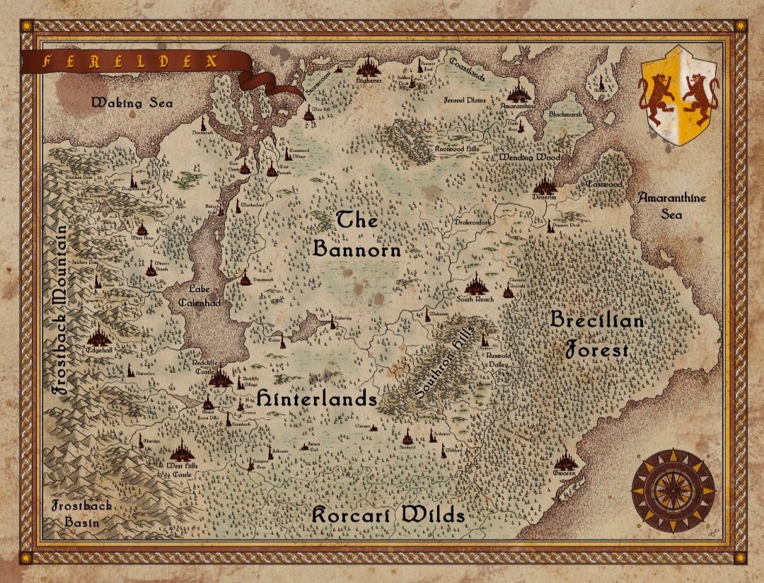 New Map of Ferelden. 
#art #fantasy #fantasymaps #fantasyart #fantasymap #dungeonsanddragons #magicthegathering #dragonage #dragonageorigins #dragonage2 #dragonageinquisition #masseffect #bioware