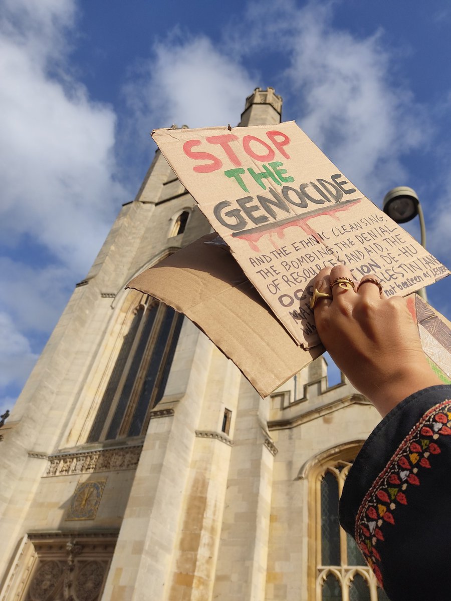 seokdamnsirius's tweet photo. Cambridge today - come sun or storm, we'll match for a free Palestine from the river to the sea https://t.co/Cj9mda9VXN