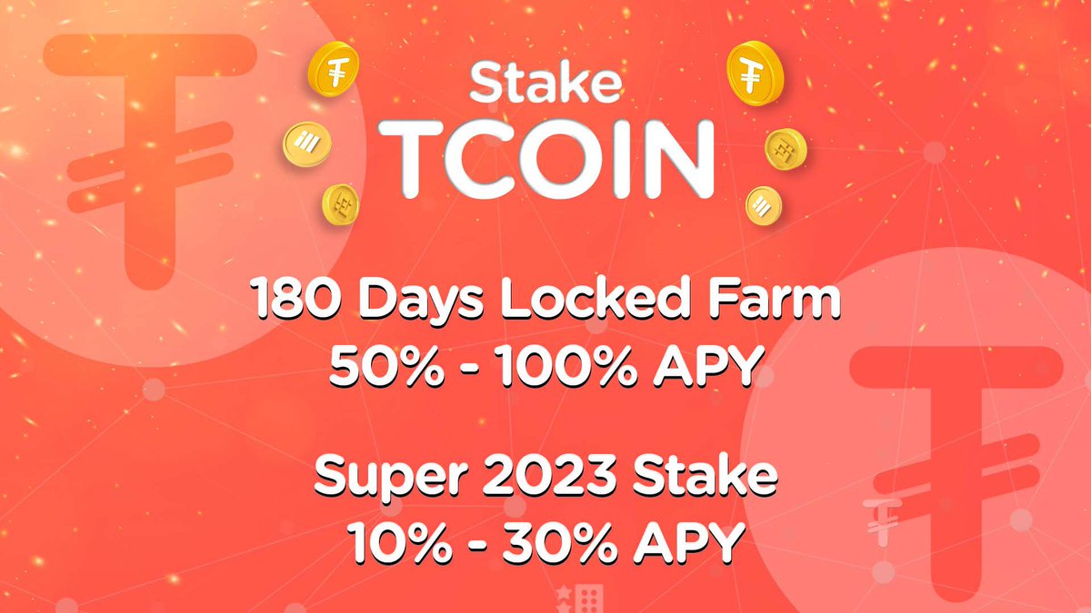 🚀 Exciting News for TCOIN Supporters! 

We are thrilled to announce not one, but TWO fantastic opportunities to expand your TCOIN holdings through our token staking.

🔥 tcoin.one/staketcoin/