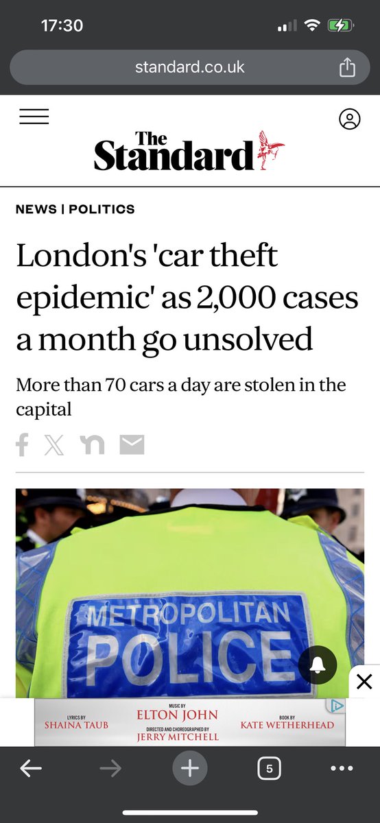 Car theft is effectively decriminalised in London