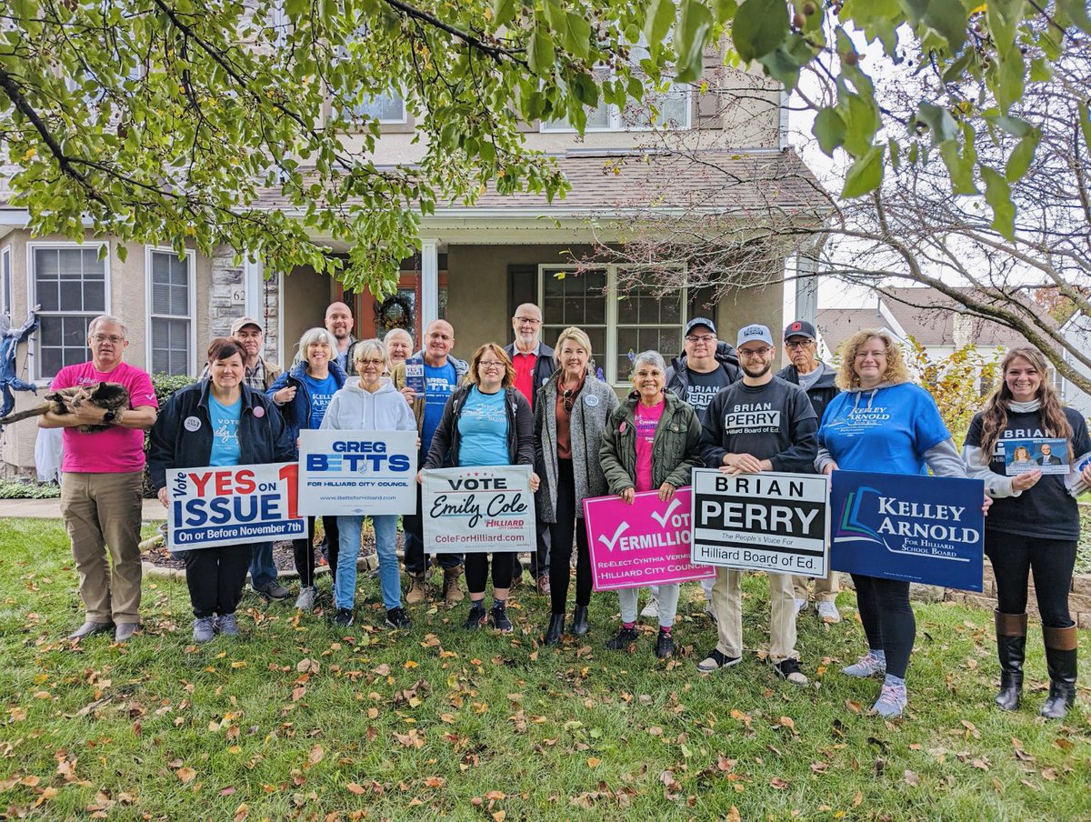 Kicking off Hilliard’s #GOTV weekend with some amazing local school board and city council candidates. These volunteers have been working for months to make sure voters know to #VoteYESonIssue1 and to support pro-public education candidates!