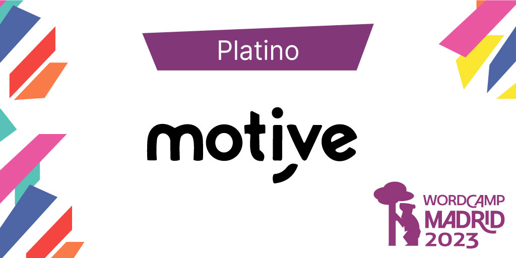 💻Patrocinador PLATINO en #WCMAD💻

Gracias a <a href="/motiveco_/">Motive.co</a> por colaborar para hacer posible #Wordcamp Madrid.

⭐️En Motive crean soluciones de búsqueda para todo tipo de tiendas online, ayudándolas a reforzar la confianza digital con sus clientes.

👉🏻 madrid.wordcamp.org/2023/gracias-m…