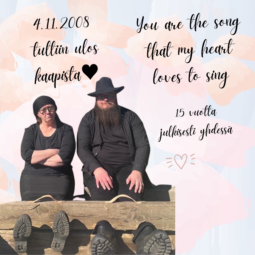 Meille 4.11. on se päivä, kun kävi niin, että toimituksen (LS) pikkujouluissa tultiin ”kaapista ulos”. Olimme toki kertoneet kahvihuoneessa, että meillä on suhde, mutta kukaan ei ollut (jostain syystä) uskonut sitä. ♥️💋😘 #suhteet #ihmistenedessä