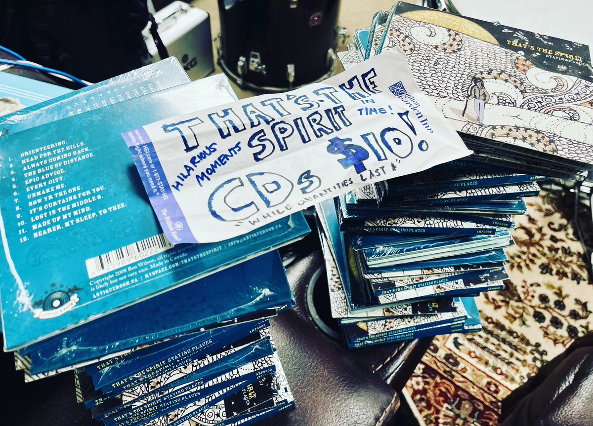 only ones remaining after this year’s flood :( Found my old merch sign though. “while quantities last” tee hee