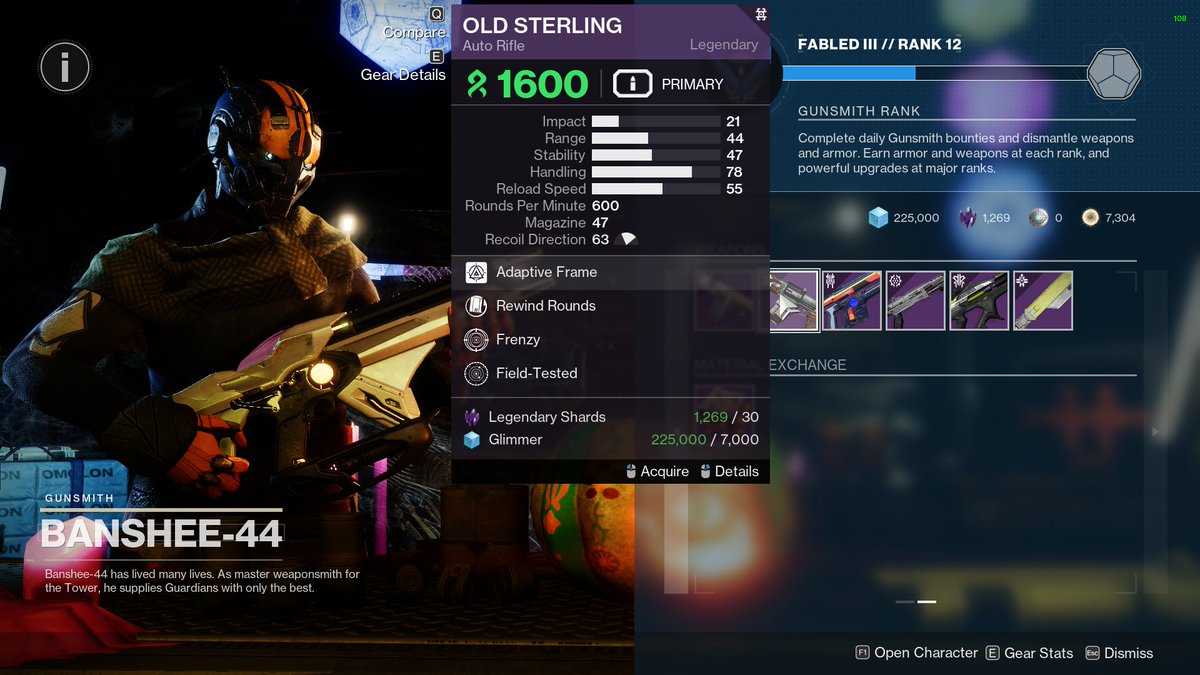 HeyItsHam1's tweet photo. Make sure to pick these rolls up this week. No good armor this week at Xur. https://t.co/HgFe2GooGr