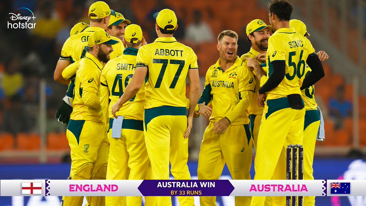 The Aussies are getting closer to the semis with this unbeaten streak🫢

#CWC23 #ENGvAUS