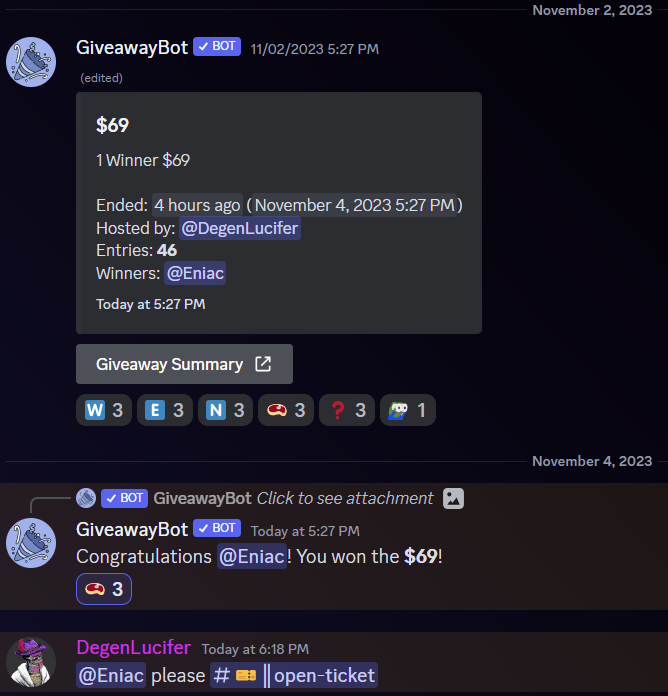FakeKingEniac's tweet photo. @DegenLabs , I won 69$ from DEGENLABS giveaway.
I appreciate, @DegenLucifer thanks King of the DEMON
#Solana #SolanaNFTs #Giveaway https://t.co/VyGyykfYPk