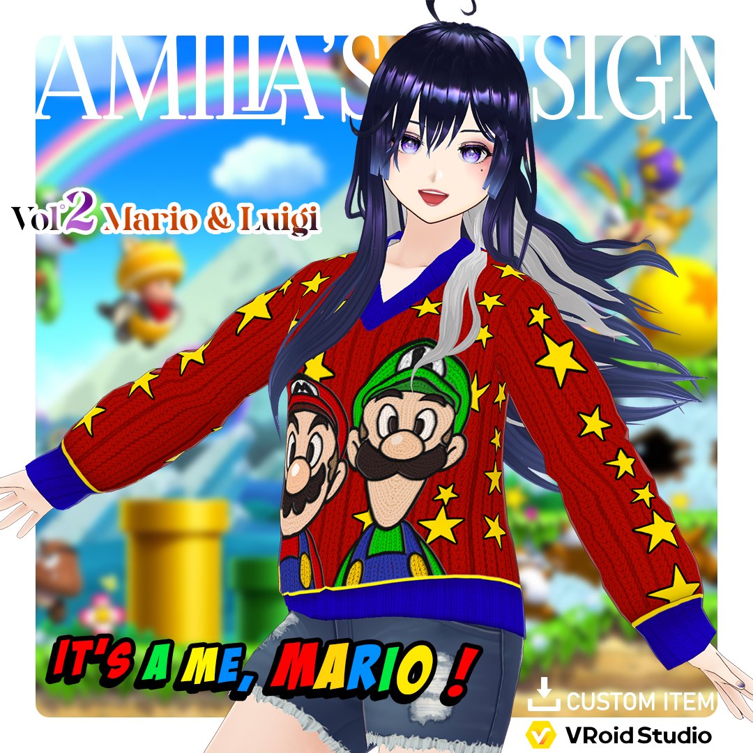 AmiliaVT's tweet image. Célébrons la sortie de #SuperMarioBrosWonder 🌈🌟 le célèbre pull moche de Noël 🎄
Portez-le pour jouer à Mario 🎮, pour vous réchauffer, ou parce que Noël approche ! 🎁
Dispo ici👇!
amiliadesign.booth.pm/items/5229164
#PullDeNoel #GamingFashion #MarioFans #VRChat #BOOTH #OutfitOfTheDay