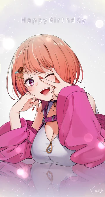 こんな時間な上に遅れましたがお誕生日&新ビジュアルおめでとうございます!立ち絵担当させてもらいました!! カロリー抑えつつになっちゃいましたが今年もお祝い絵です! 今後は後方親面で見守らせていただきます #絵んど～ナツ