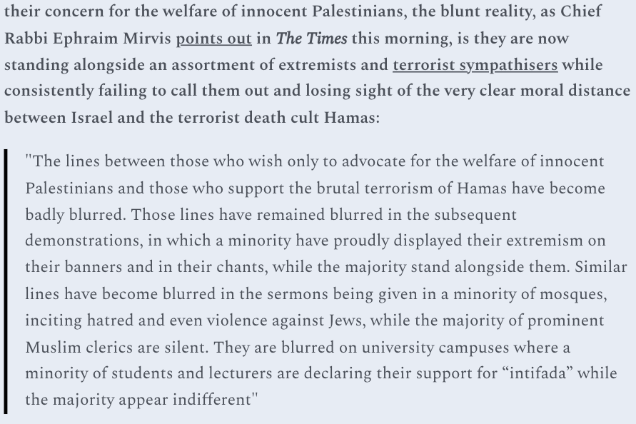 GoodwinMJ's tweet photo. As Chief Rabbi points out, many in West have completely lost sight of the moral distance between Israel and the terrorist death cult Hamas. Many are now enabling extremists while failing to call them out
https://t.co/k0bwzi6G6Y https://t.co/Pch5pDKf3T