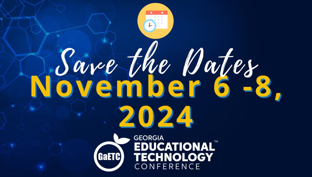 Thank you to the teachers and leaders who joined us for #GaETC23!
Mark your calendars for next year now and we look forward to another amazing week with Georgia educators! <a href="/GaETConf/">Georgia Educational Technology Conference</a>