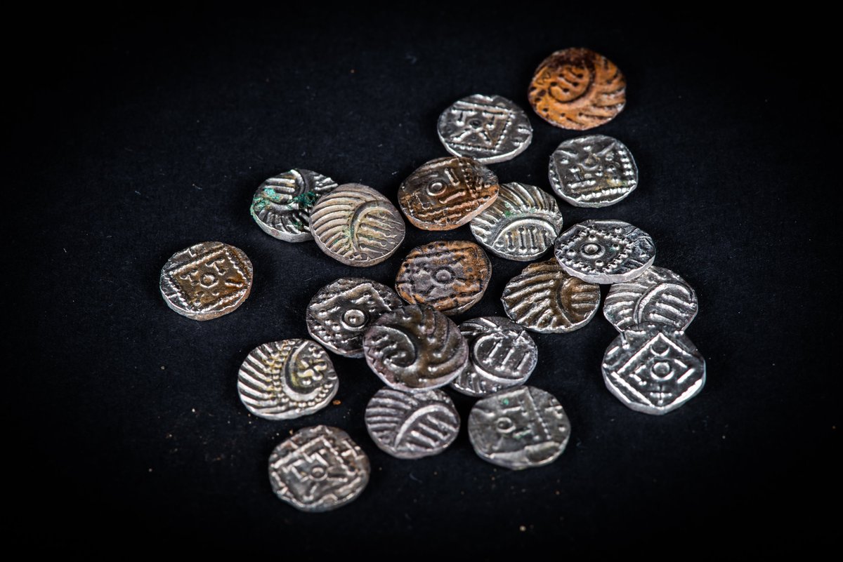 Lynn_Museum's tweet photo. This coming week is your last chance to see our #LMHoards exhibition, including these Anglo-Saxon coins (sceattas) from Fincham.
The coins were buried around the middle of the eighth century AD, and were found by a metal detectorist scattered over a small area.
#GoodbyeHoards https://t.co/wPi67RXawI