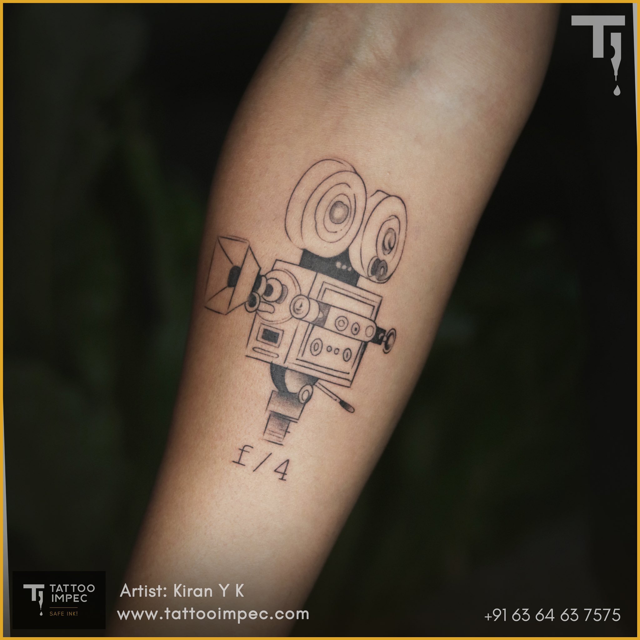 Space, music, broken clock, cinema tattoo idea | TattoosAI