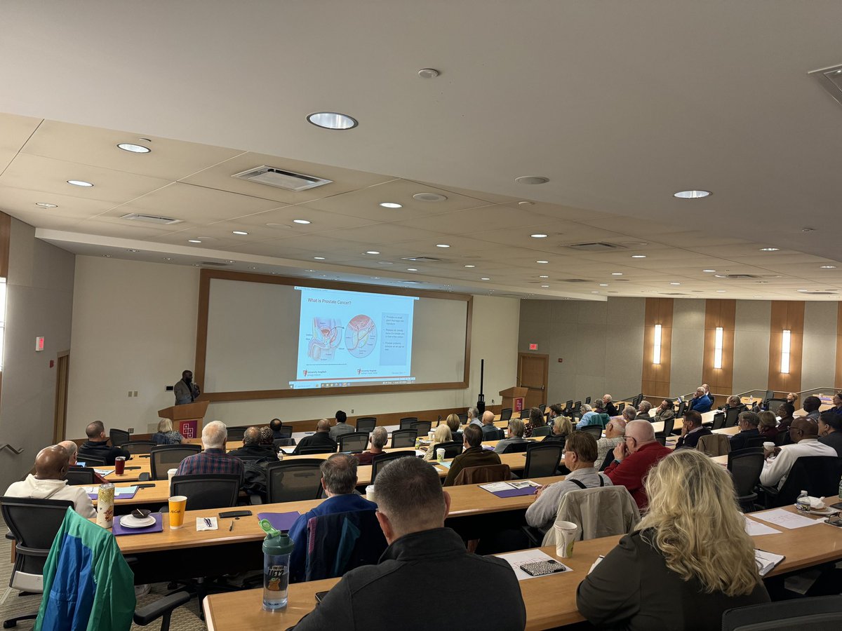 Always an absolute pleasure to hear <a href="/randy_vincejr/">Randy Vince Jr.</a> speak. Today <a href="/touchedbycancer/">The Gathering Place</a> Prostate Cancer Forum 2023. <a href="/CaseUrology/">University Hospitals Urology Institute</a> <a href="/DrSpratticus/">Daniel E Spratt</a> <a href="/UHhospitals/">University Hospitals</a> @PrateekMendira3