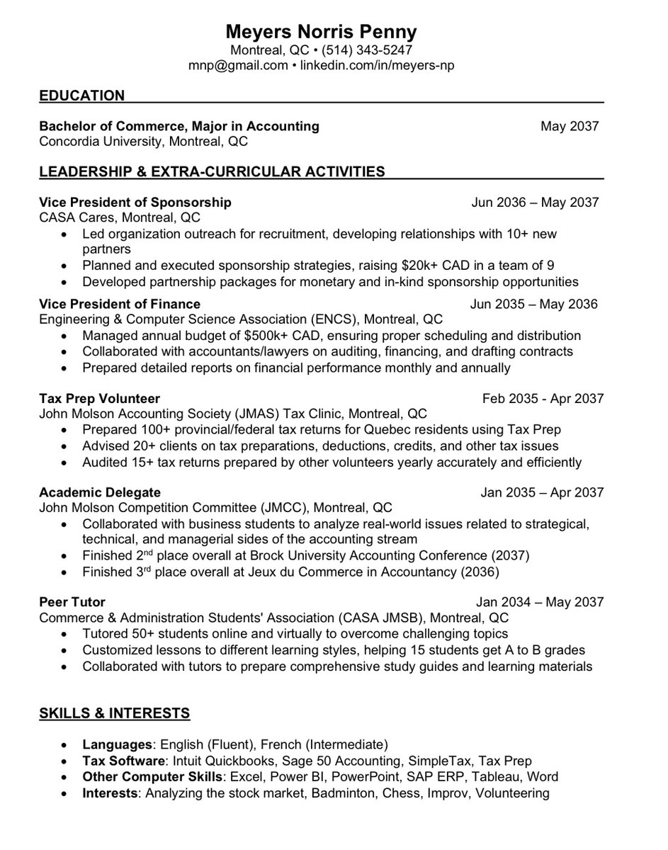 Here is an example of a CV/Resume 

Notice how the experiences/activities are quantified. 
#AskBarbara #CV