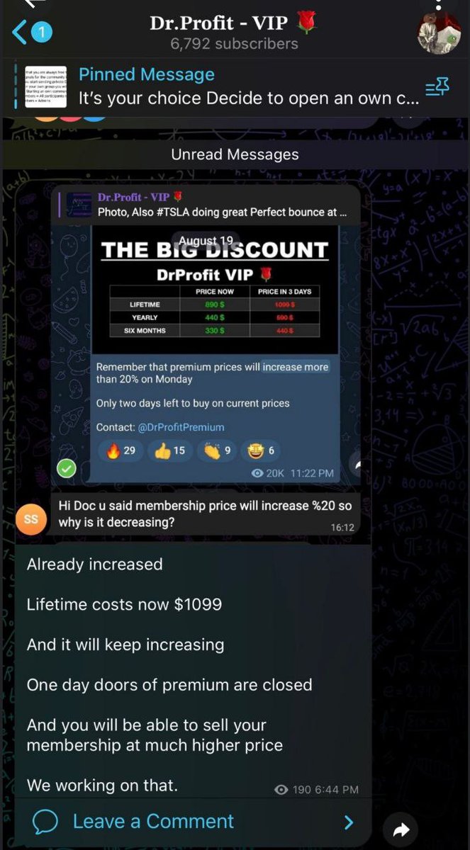 CryptoLeaksPro's tweet photo. Added the real Dr.Profit VIP signals channel🔥🚀 which just increased the lifetime price to $1099 😳😵

Available on Discord and Telegram for only $15!!🔥🔥 (Limited Time 👀⏰)

Link in bio 😎 https://t.co/34V0u5HVE8