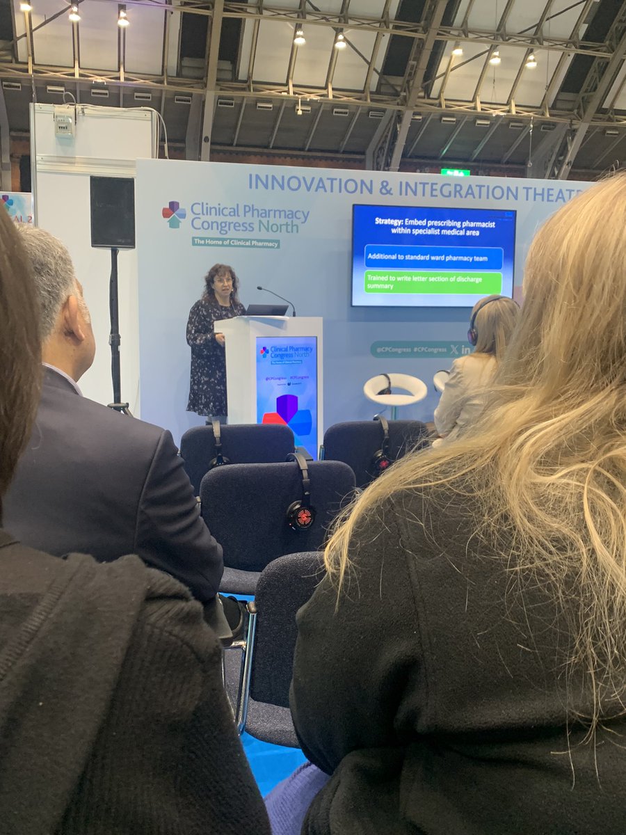 Excellent presentation on Embedded Pharmacist Prescribers <a href="/SheffieldHosp/">Sheffield Hospitals</a> by Fiona Watson <a href="/CPCongress/">Clinical Pharmacy Congress</a> today.