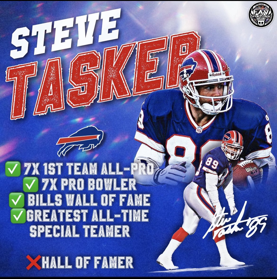 HOFSteveTasker's tweet photo. Put Steve Tasker in the Hall of Fame!

Retweet and Follow if you agree!

#BillsMafia https://t.co/n4ACfA4cMK